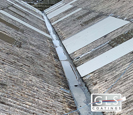 Asbestos roof encapsulation repair coatings