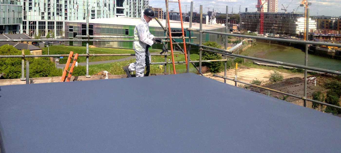 Our industrial roof coatings are used extensively to seal and prevent flat roof leaks in industrial and commercial buildings
